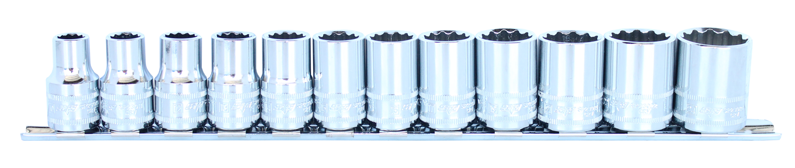 Douilles sur rail 1/2'' 6 pans - de 10 à 24 mm - 12 pièces | SP Tools Default Title