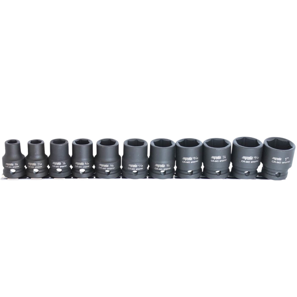 Set De 12 Douilles Hexagonales 1/4 – 4 à 14 Mm, CR-V, Sur Rail Métal, Marque ADERTOS