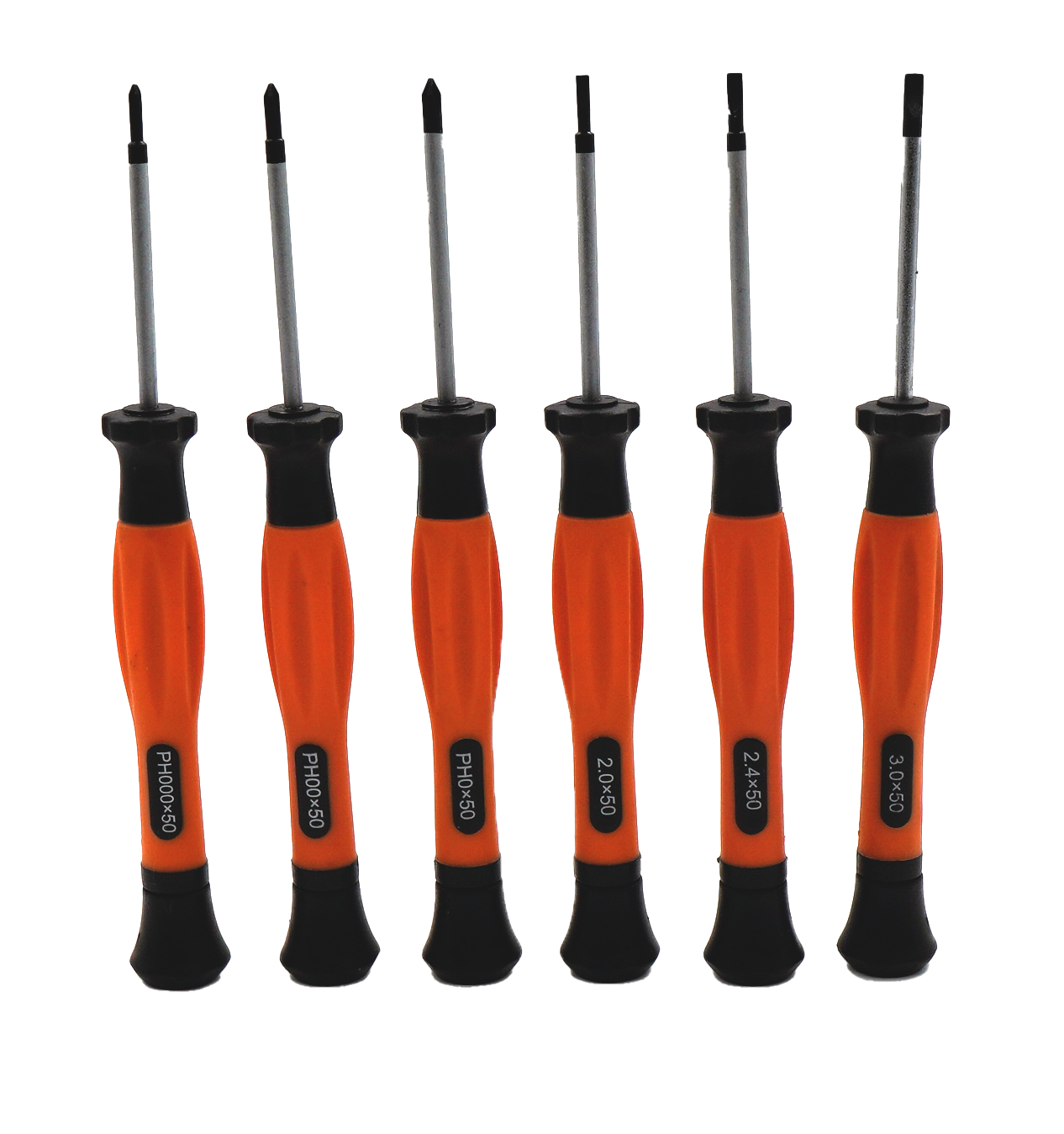 Jeu de tournevis électroniques Phillips et fentes (plats) - 6 pièces | SP Tools