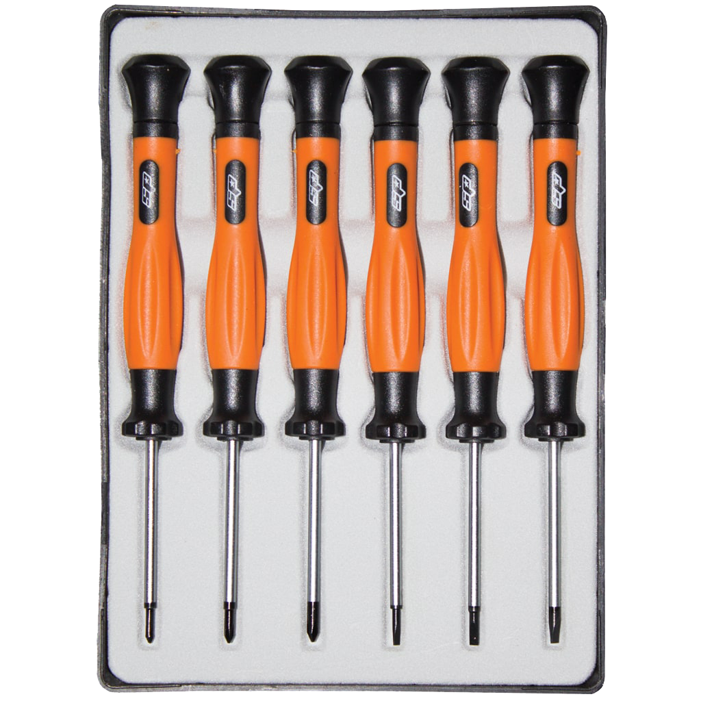 Jeu de tournevis électroniques Phillips et fentes (plats) - 6 pièces | SP Tools Default Title