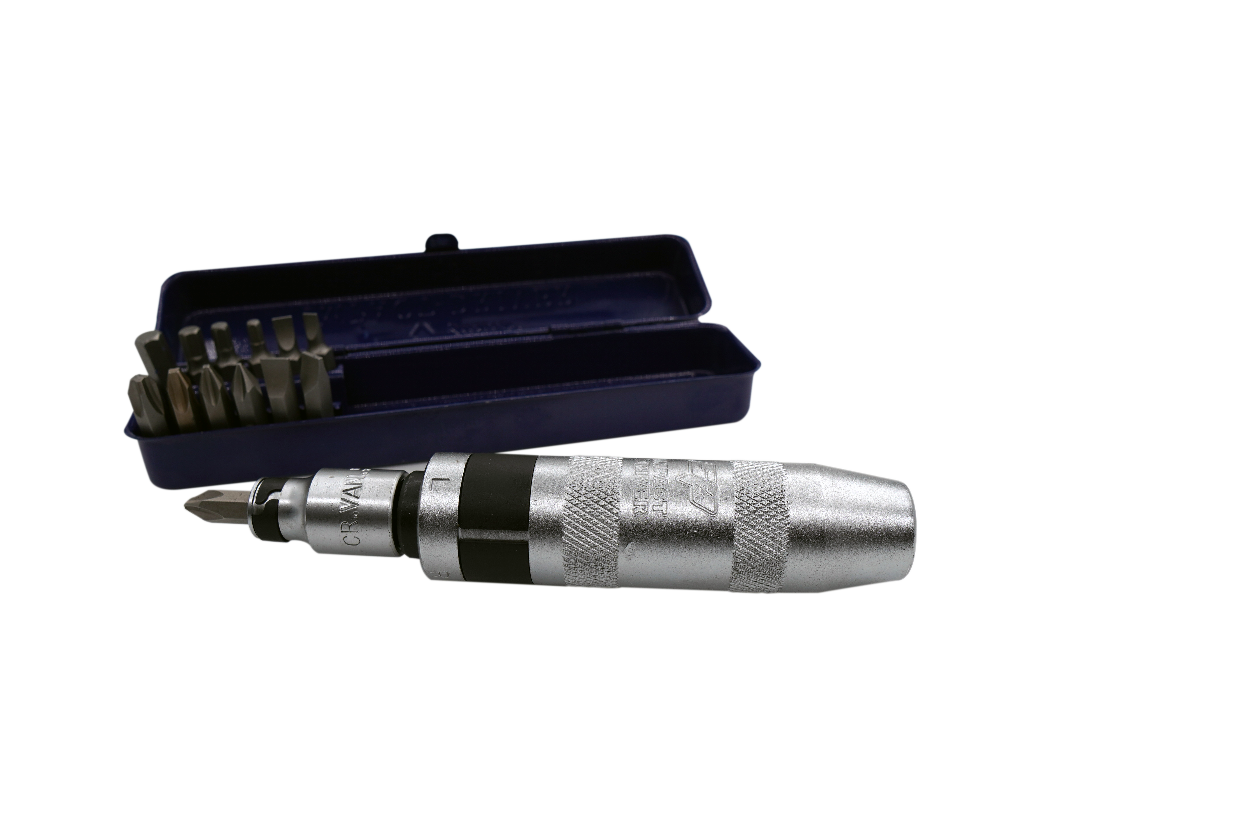 Tournevis à frapper avec embouts intercheangeables - 13 pièces dont 12 embouts cruciformes Phillips, fentes et hexagonaux | SP Tools