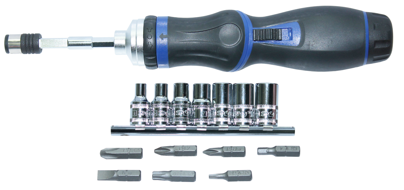 Tournevis à cliquet porte embouts - 16pcs | SP Tools Default Title