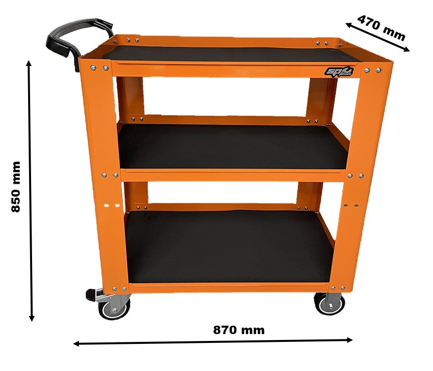 Chariot de service professionnel 3 plateaux | SP Tools