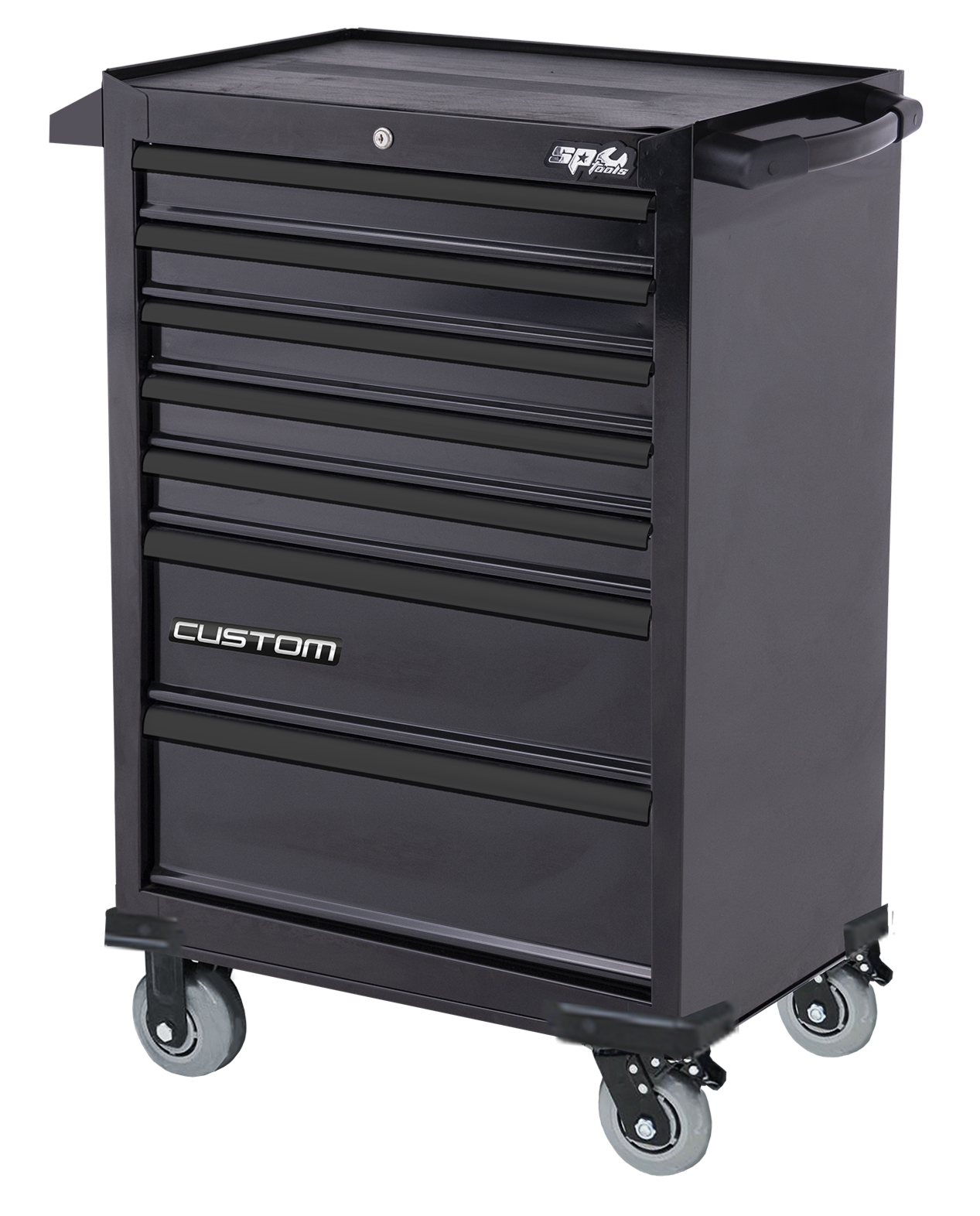 Servante 7 tiroirs équipée - 334 pièces | SP Tools Noir