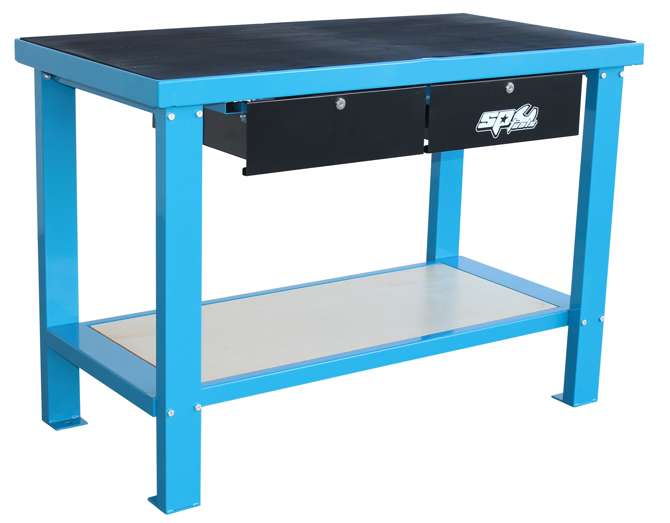 Établi - banc d'atelier en acier 2 tiroirs - Bleu - Gamme Custom Series | SP Tools Default Title
