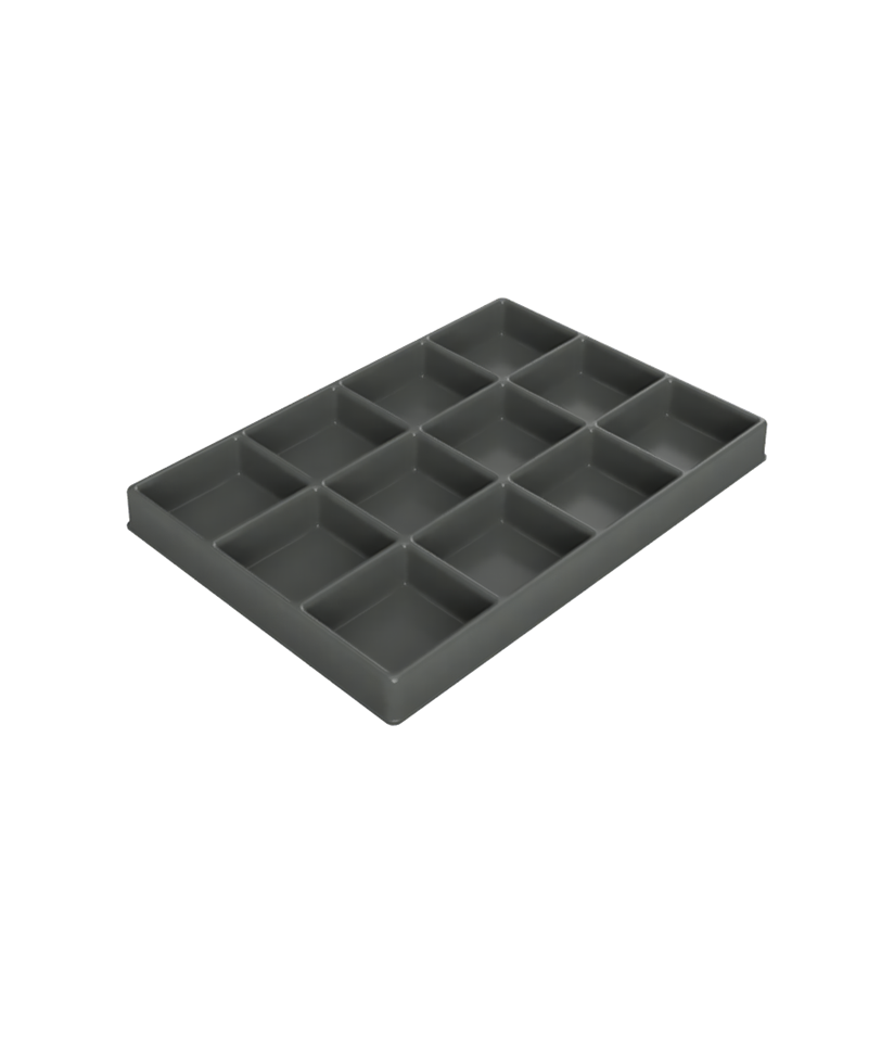 Compartiment en Polycarbonate 12 compartiments pour 1/2 tiroir | SP Tools