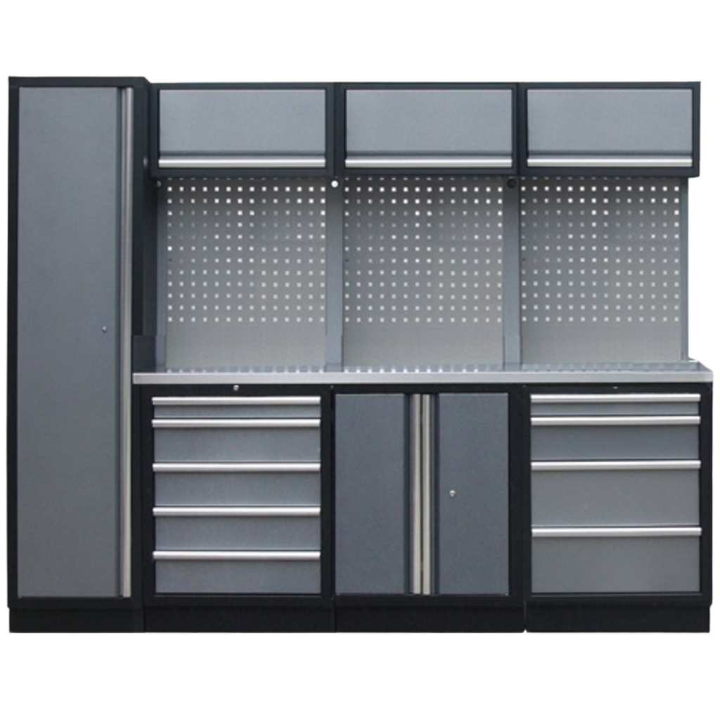 Composition pour atelier 3 modules et armoire simple | SP Tools Inox