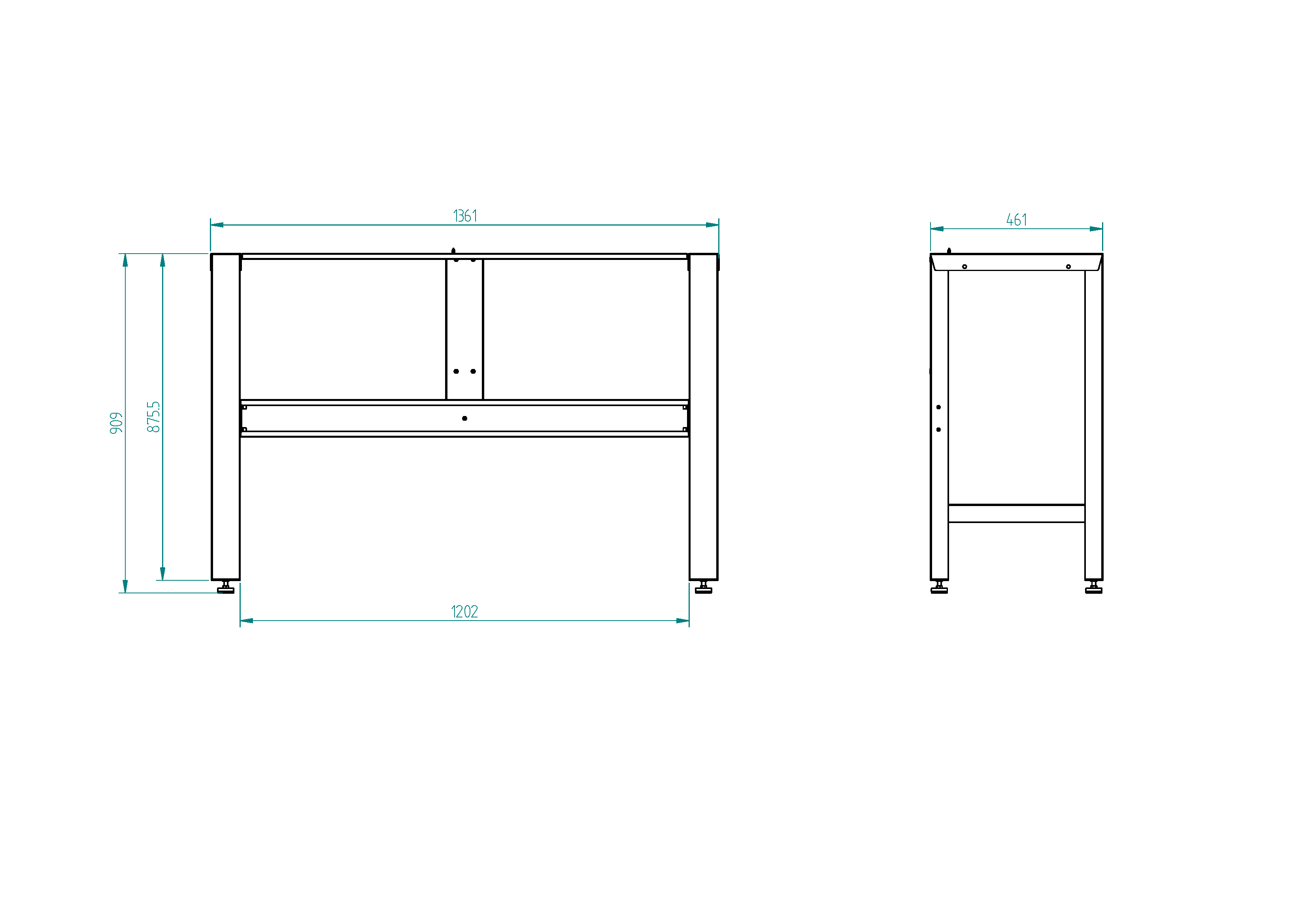 Pietement pour remplacer 2 modules | SP Tools