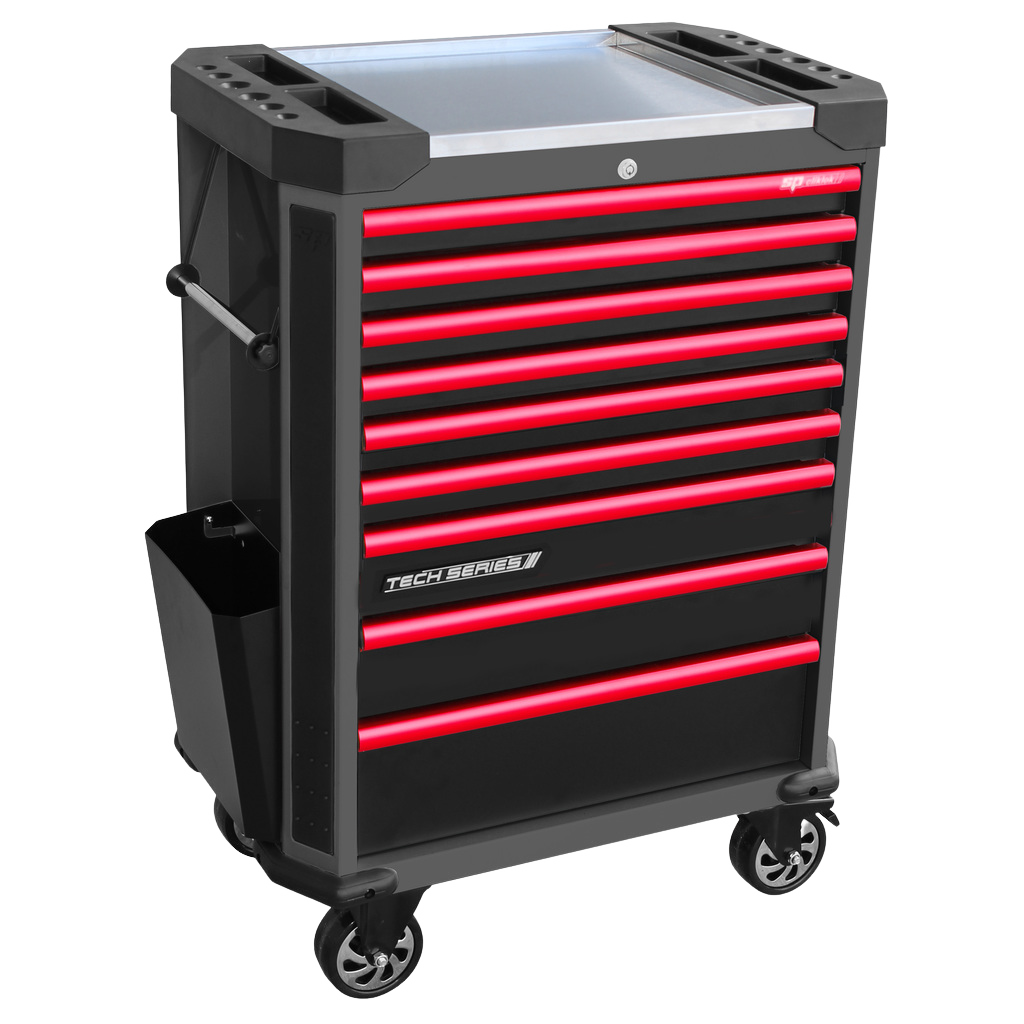 Servante 9 tiroirs | SP Tools Noir Rouge