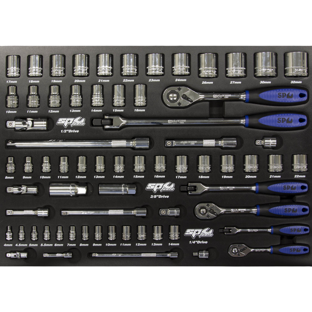 Servante 9 tiroirs équipée - 230 pièces | SP Tools