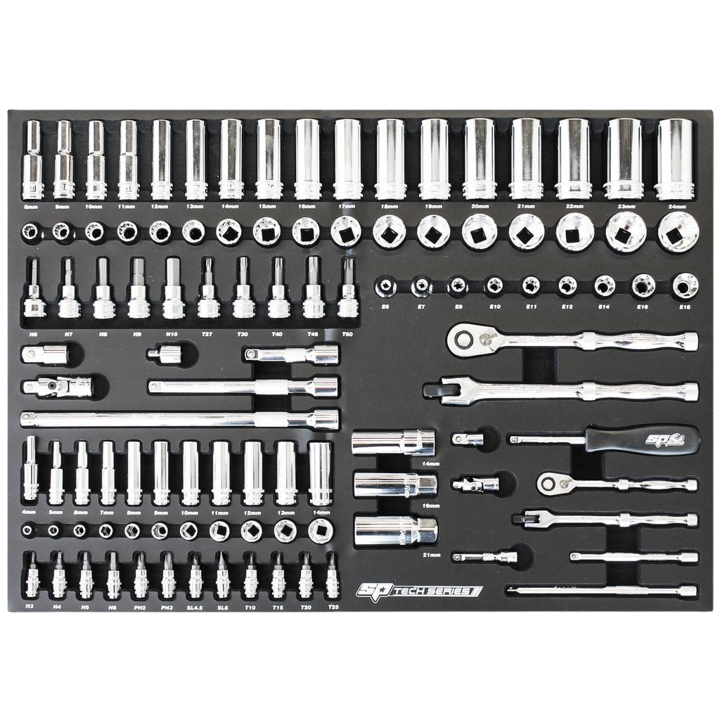Module douilles et accessoires 1/4'' - 3/8'' - 106pcs (M) | SP Tools Default Title