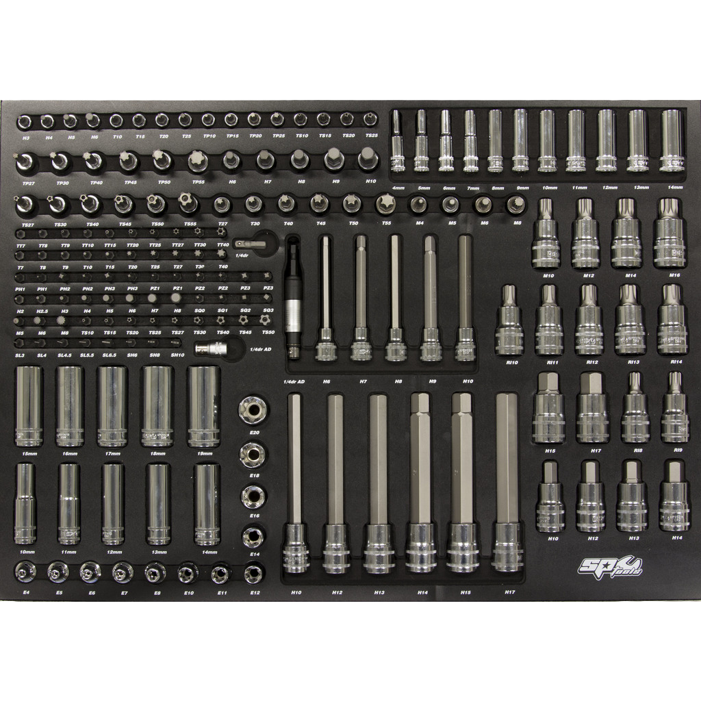 Servante 7 tiroirs équipée - 334 pièces | SP Tools