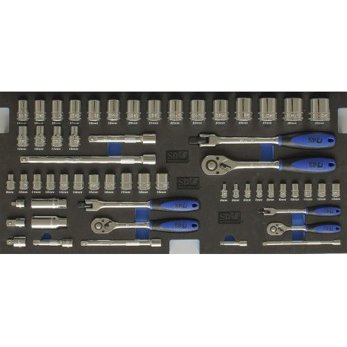 Coffre à outils 7 tiroirs équipé - 105 pièces d'outillages incluses - Gamme Custom Series | SP Tools