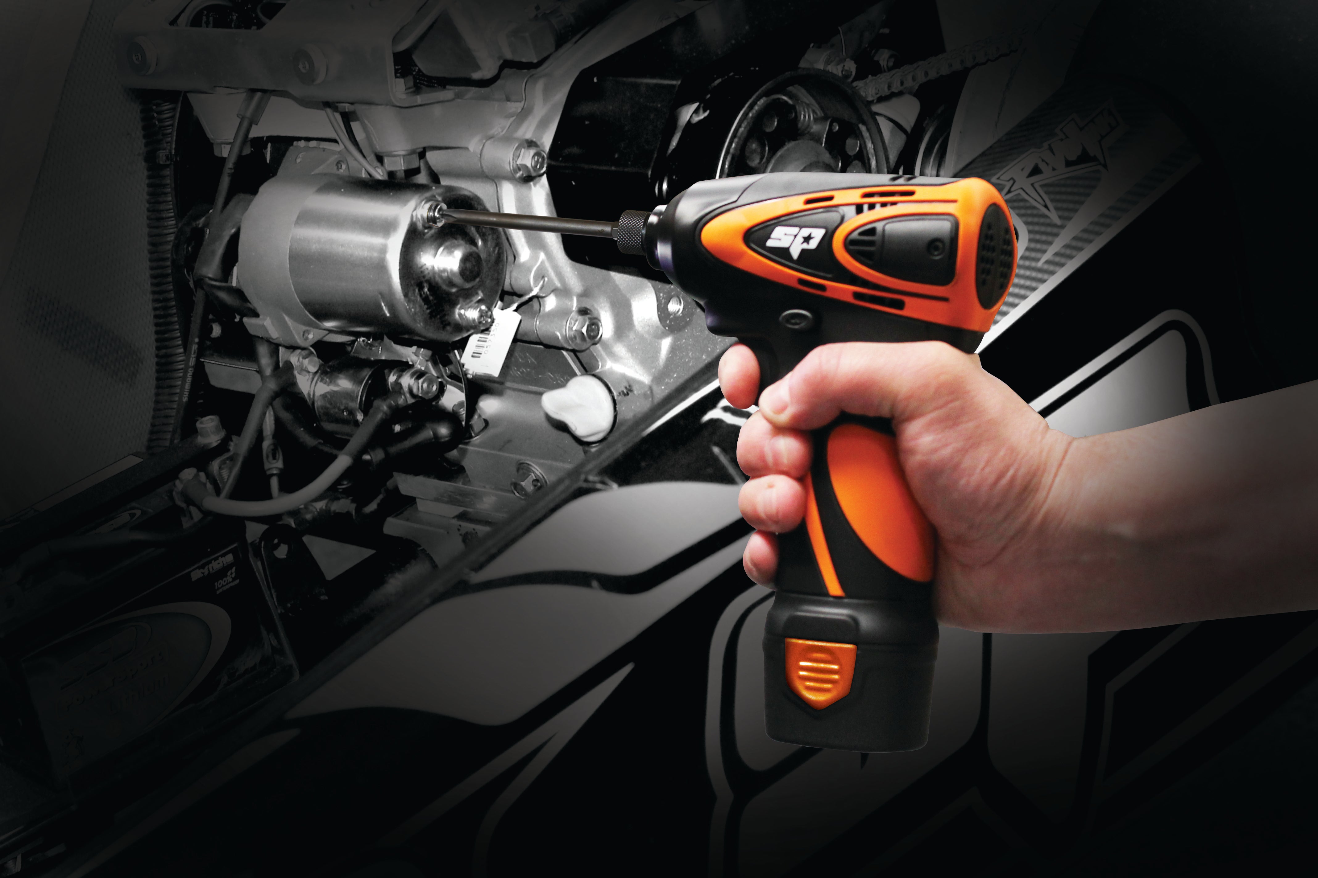 Visseuse à chocs 1/4'' 12V - 90 Nm, 2200 tr/min - 1 batterie et 1 chargeur inclus | SP Tools