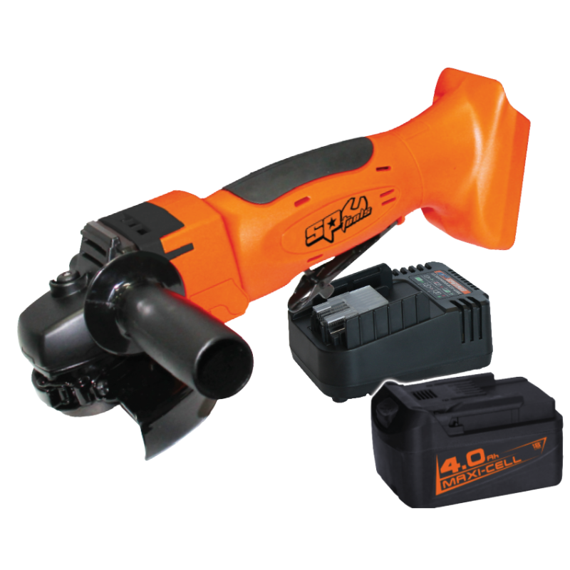 Meuleuse d'angle 18V disque 125 mm - Brushless, 7000 tr/min - 1 batterie et 1 chargeur inclus | SP Tools Default Title