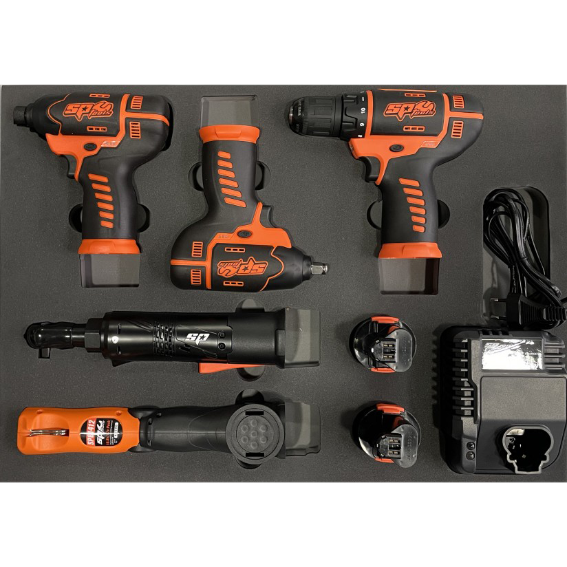 Module de 5 outils sans fil 12V avec 2 batteries et chargeur (M) | SP Tools
