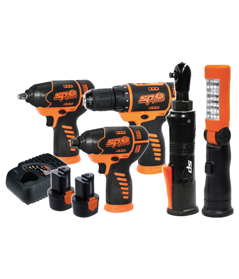 Module de 5 outils sans fil 12V avec 2 batteries et chargeur (M) | SP Tools