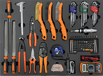 Établi mobile professionnel 21 tiroirs équipé - Noir - 633 pièces | SP Tools