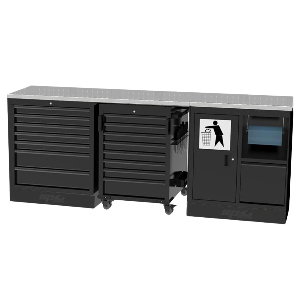 Établi 3 modules avec servante intégrée USA | SP Tools Inox