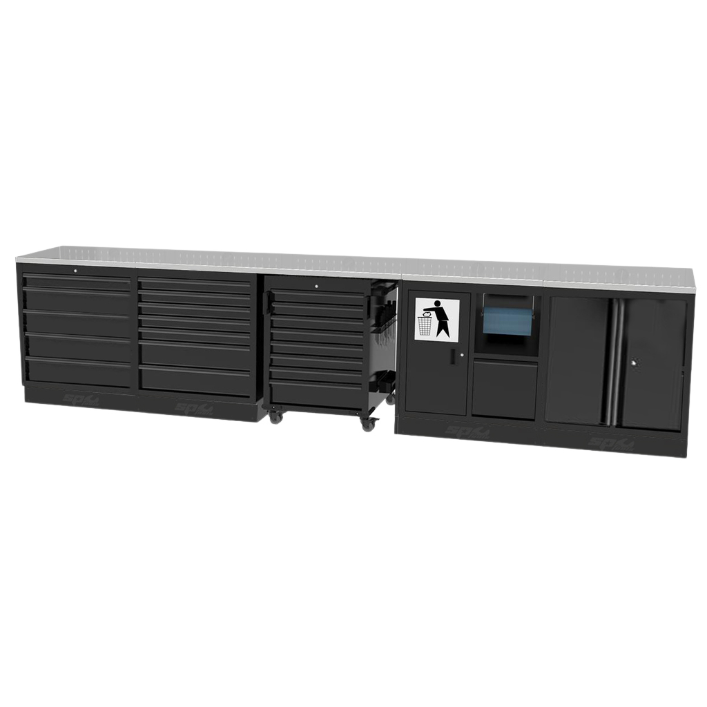 Établi 5 modules avec servante intégrée USA | SP Tools Inox