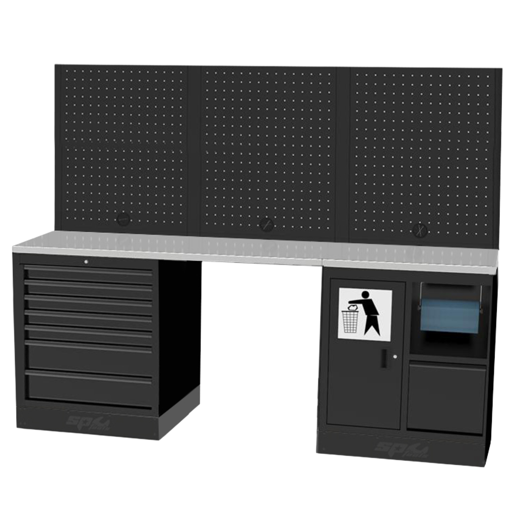 Établi USA avec panneaux perforés | SP Tools Inox