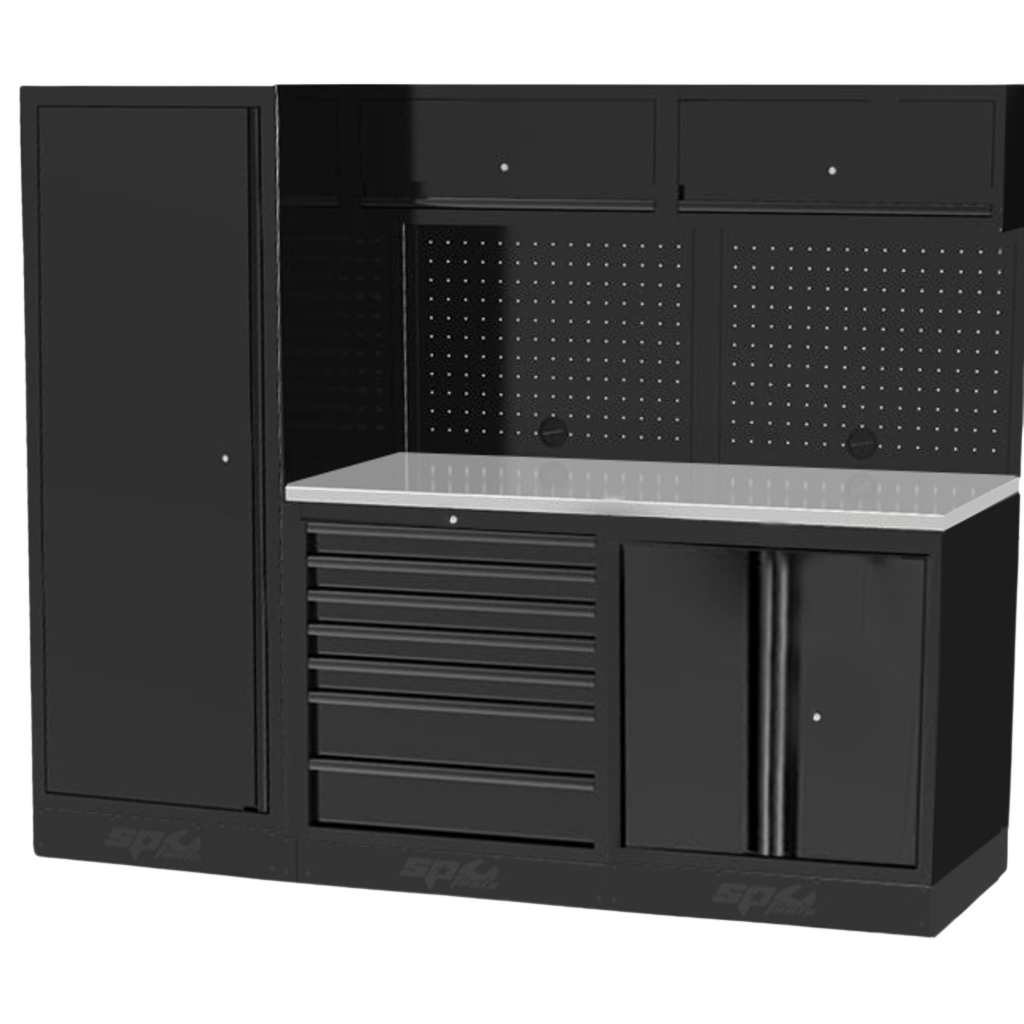 Composition 2 modules et armoire 1 porte USA | SP Tools Inox