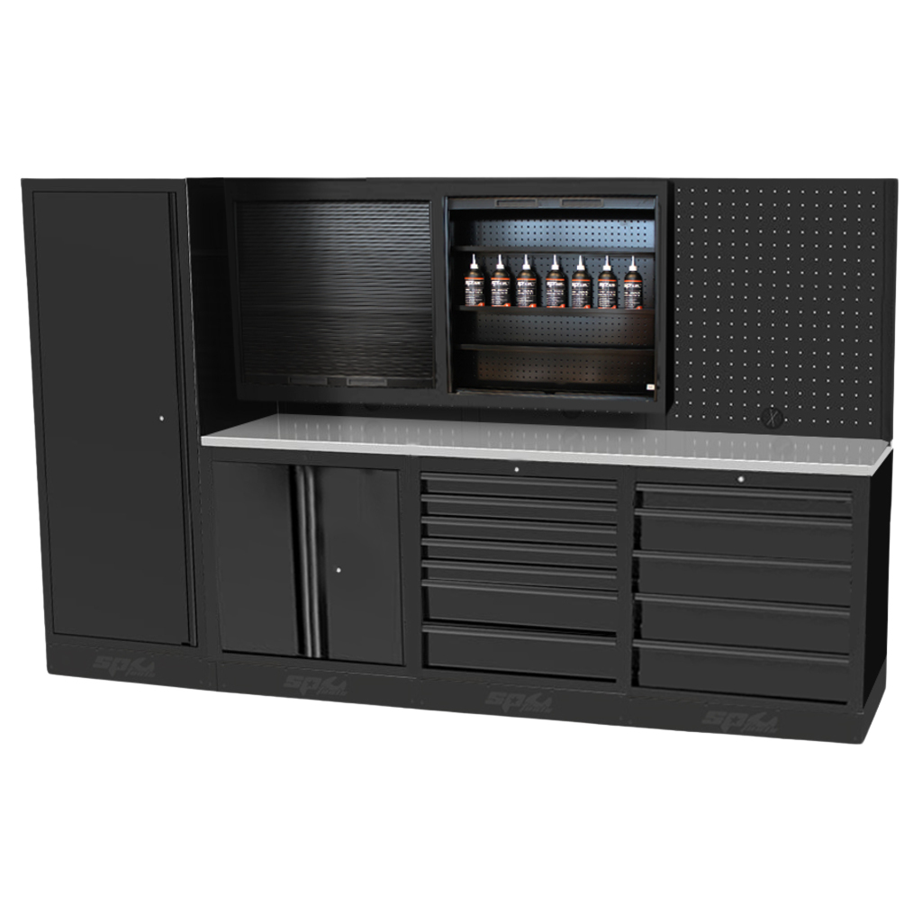 Composition 3 modules armoire rideau et armoire 1 porte USA | SP Tools Inox