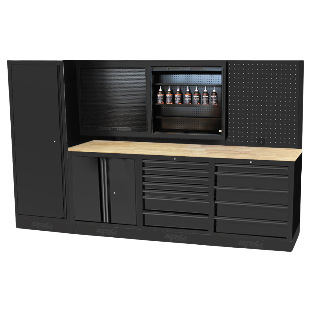 Composition 3 modules armoire rideau et armoire 1 porte USA | SP Tools Bois