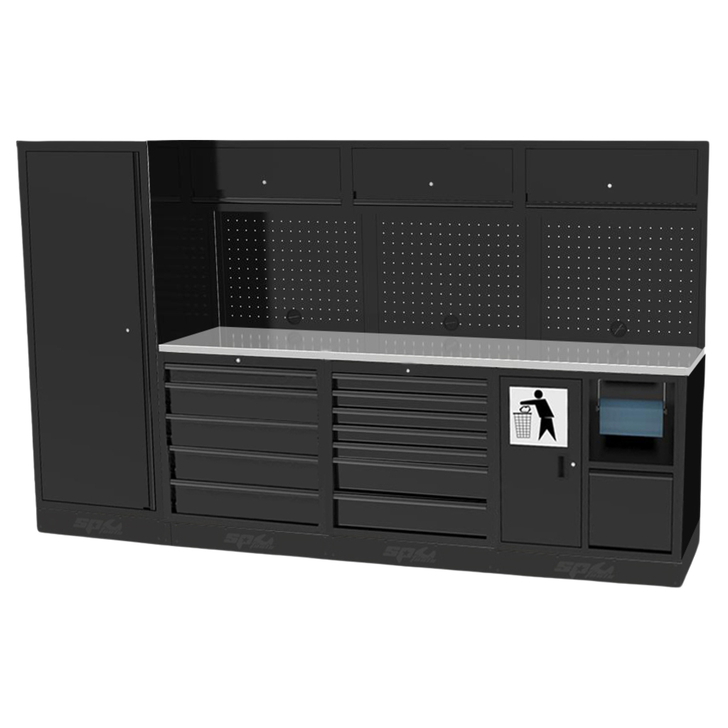 Composition 3 modules armoires hautes et armoire 1 porte USA | SP Tools Inox