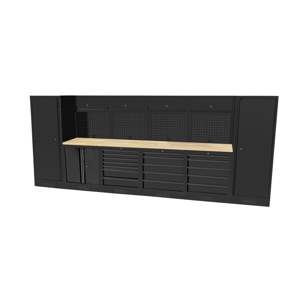 Composition 4 modules panneaux perforés avec 2 armoires 1 porte USA | SP Tools Bois