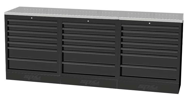 Aménagement d'atelier ou garage - établi 3 meubles bas | SP Tools