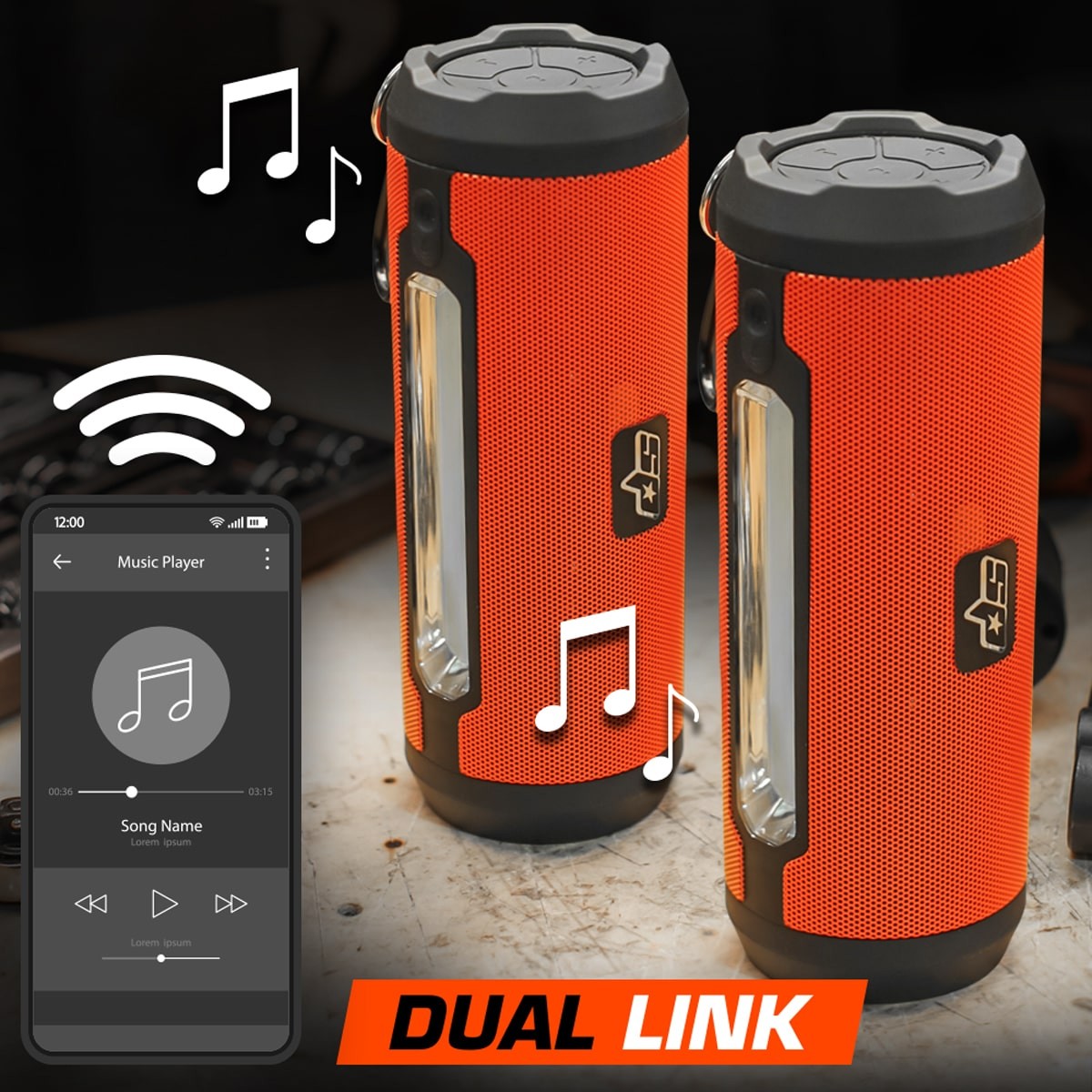 Haut-parleur sans fil idéal garage automobile - 6 W | SP Tools