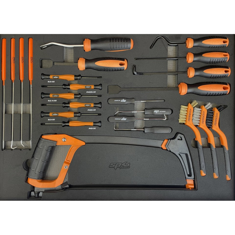 Servante XL 14 tiroirs dont 7 équipés de 372 outils CUSTOM SERIES | SP Tools