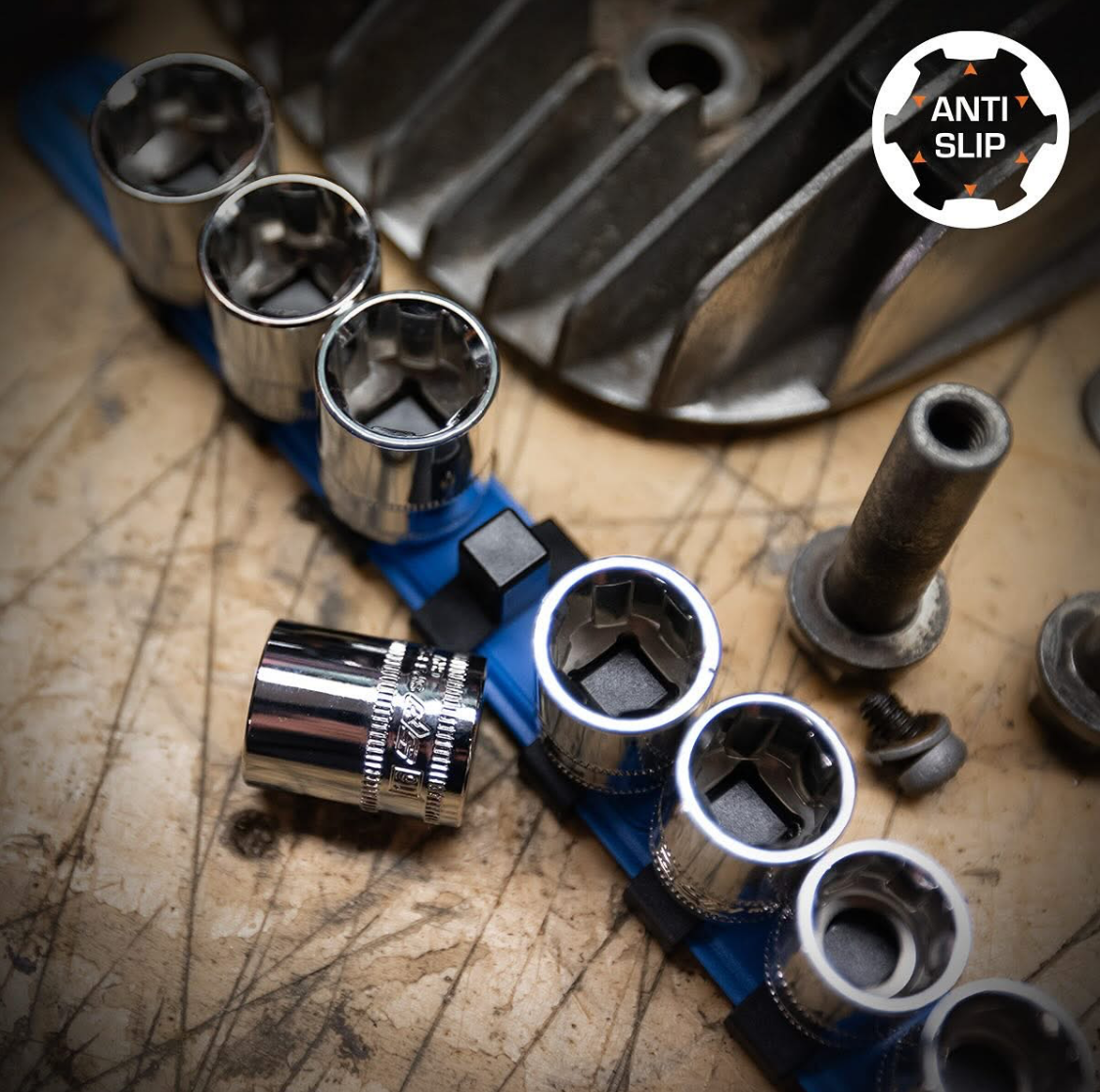 Douilles courtes "prise extrême" sur rack 1/4'' 6 pans - de 4 à 14 mm - 11 pièces | SP Tools | SP33014