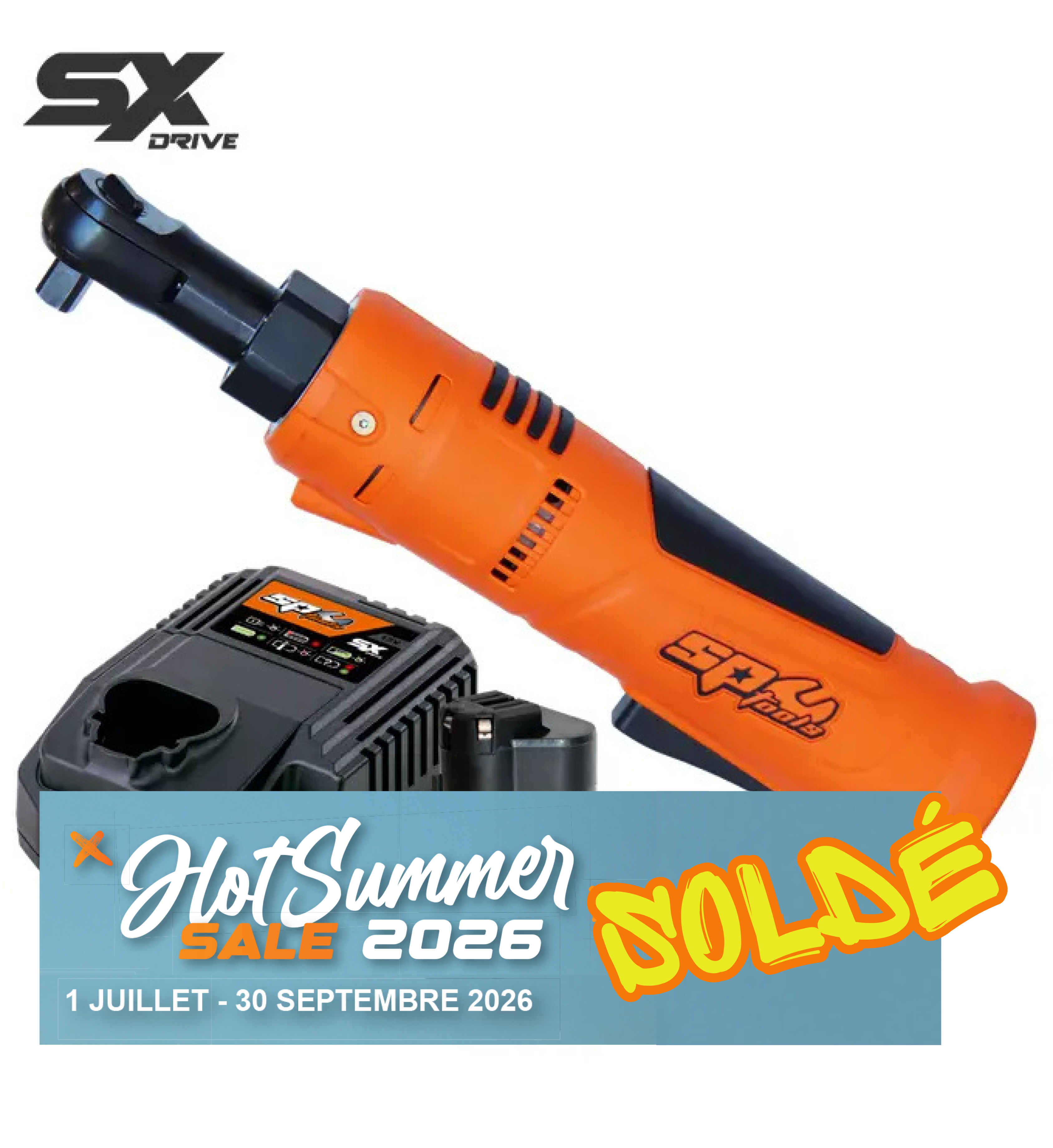 Clé à rochet 3/8'' 12V tête courte | SP Tools | SP83614