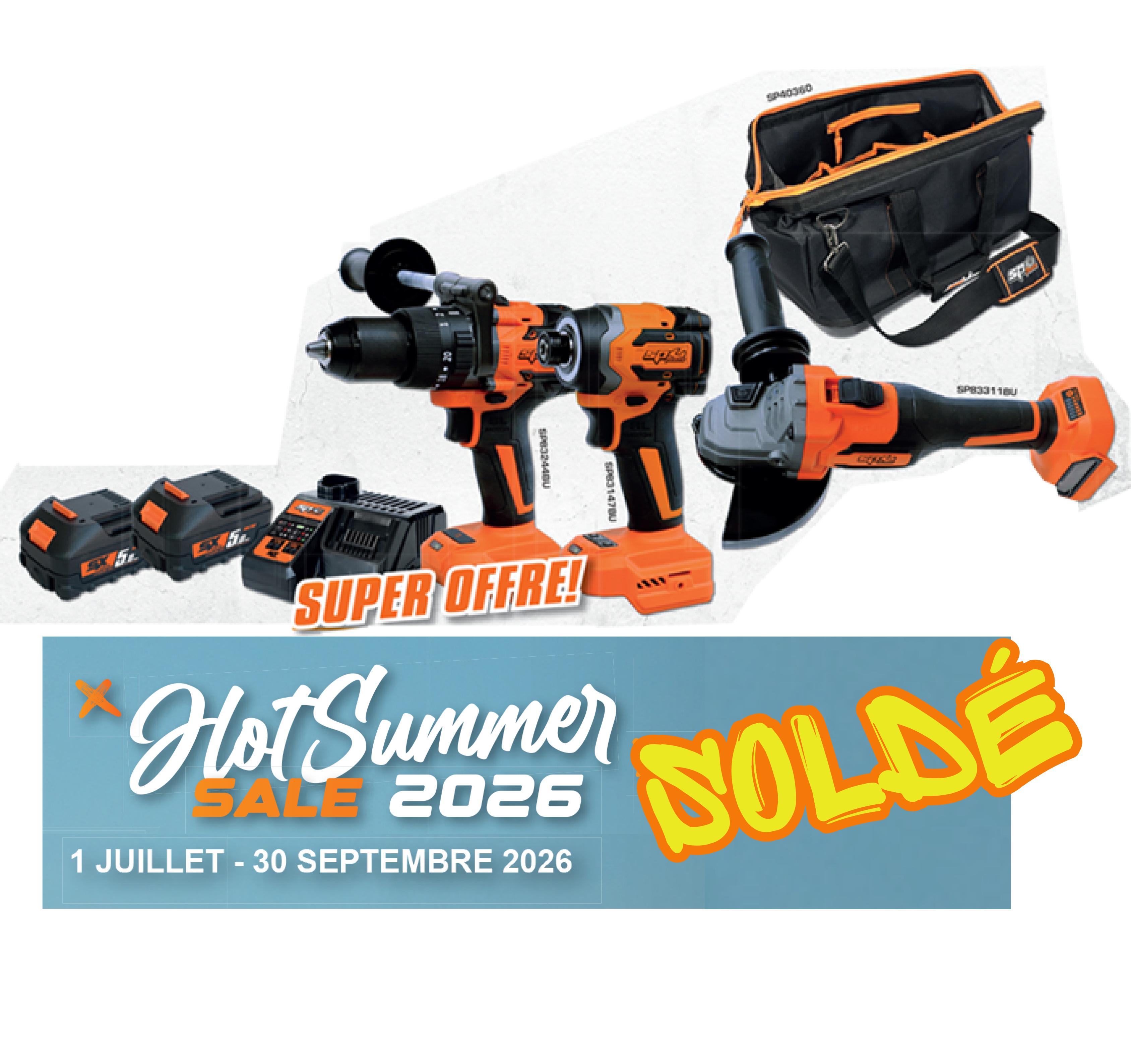 Pack Combo 18V 7 PIECES | SP Tools | SP83194