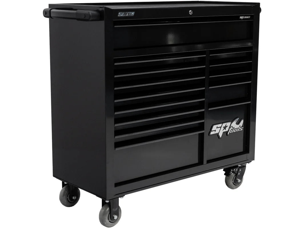 Servante MOTOS XL 14 tiroirs dont 9 équipés de 363 outils CUSTOM SERIES Noire | SP Tools