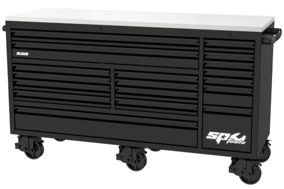 Établi mobile professionnel 21 tiroirs équipé de 633 outils USA SUMO SERIES | SP Tools | SP01077US