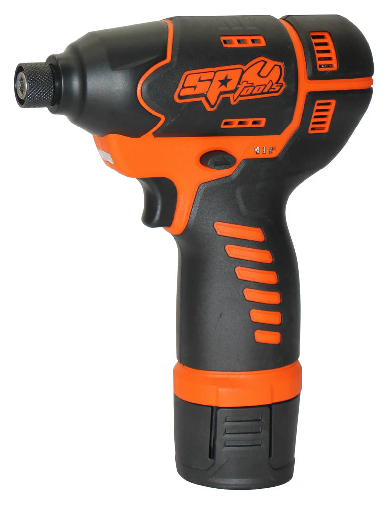 Visseuse à chocs 1/4'' avec embout 12V 2.5 Ah - 90 Nm, 2200 Rpm | SP Tools