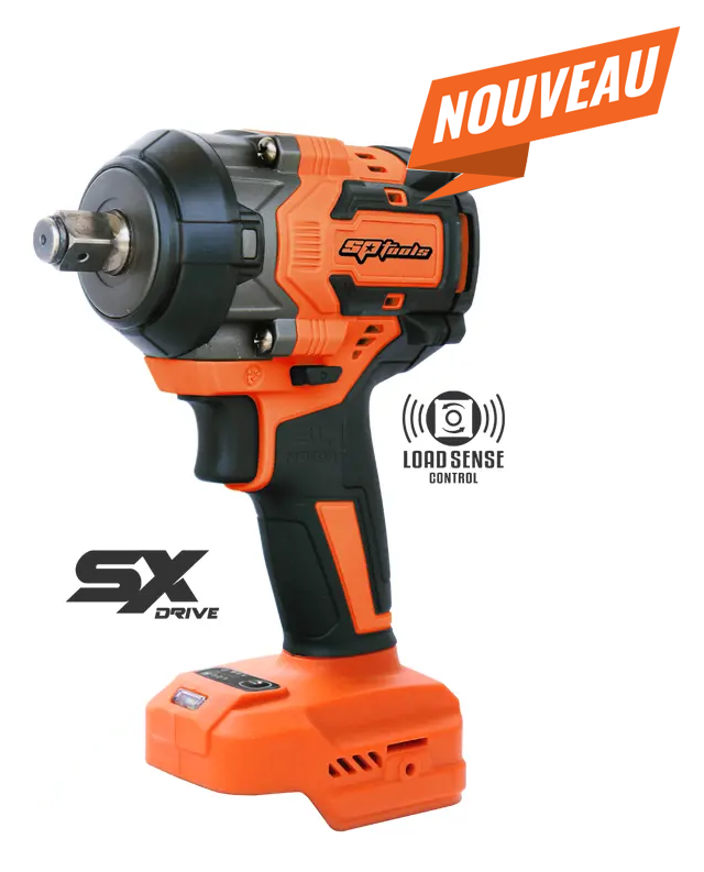 Clé à chocs 1/2'' 18V - Brushless, 850 Nm, 2800 Rpm - Machine seule | SP Tools | SP83126BU