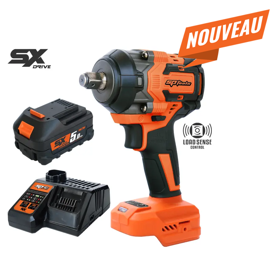 Clé à chocs 1/2'' 18V - Brushless, 850 Nm, 2800 Rpm | SP Tools | SP83126