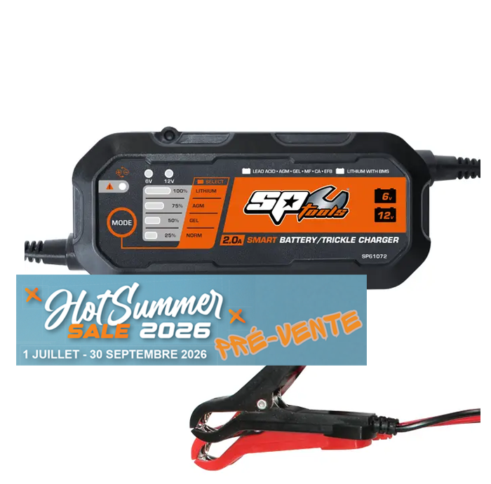 Chargeur de batterie et maintien de charge 2,0 Amp | SP Tools | SP61072