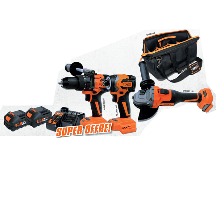 Pack Combo 18V 7 PIECES | SP Tools | SP83194