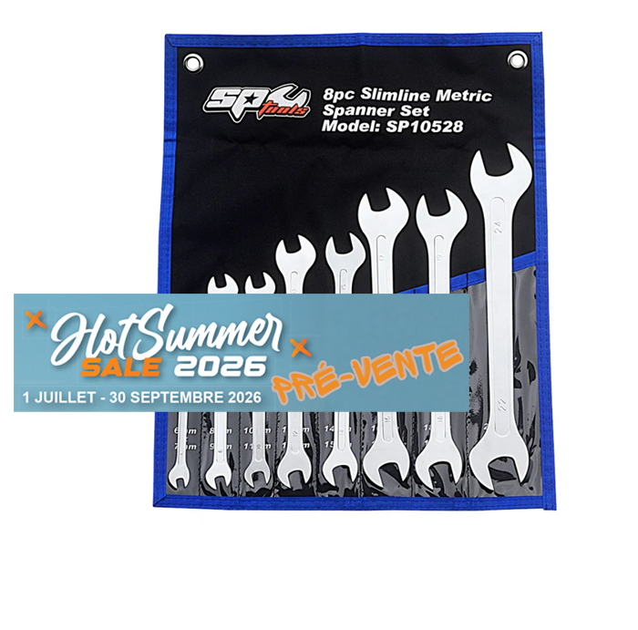 Assortiment de clés clés à fourches extra fines - 8 pièces | SP Tools | SP10528