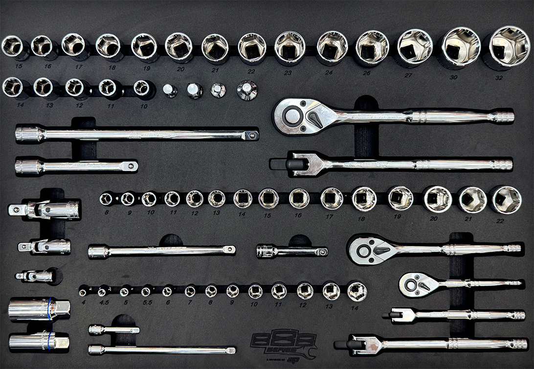 Module 1/4", 3/8", 1/2" douilles et accessoires - 68 pièces (M) | SP Tools | T850002