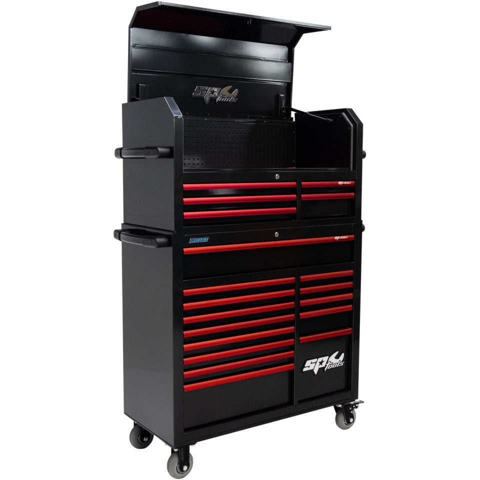Servante XL Experts 19 tiroirs dont 11 équipés de 411 outils TECH SERIES + TopBox | SP Tools