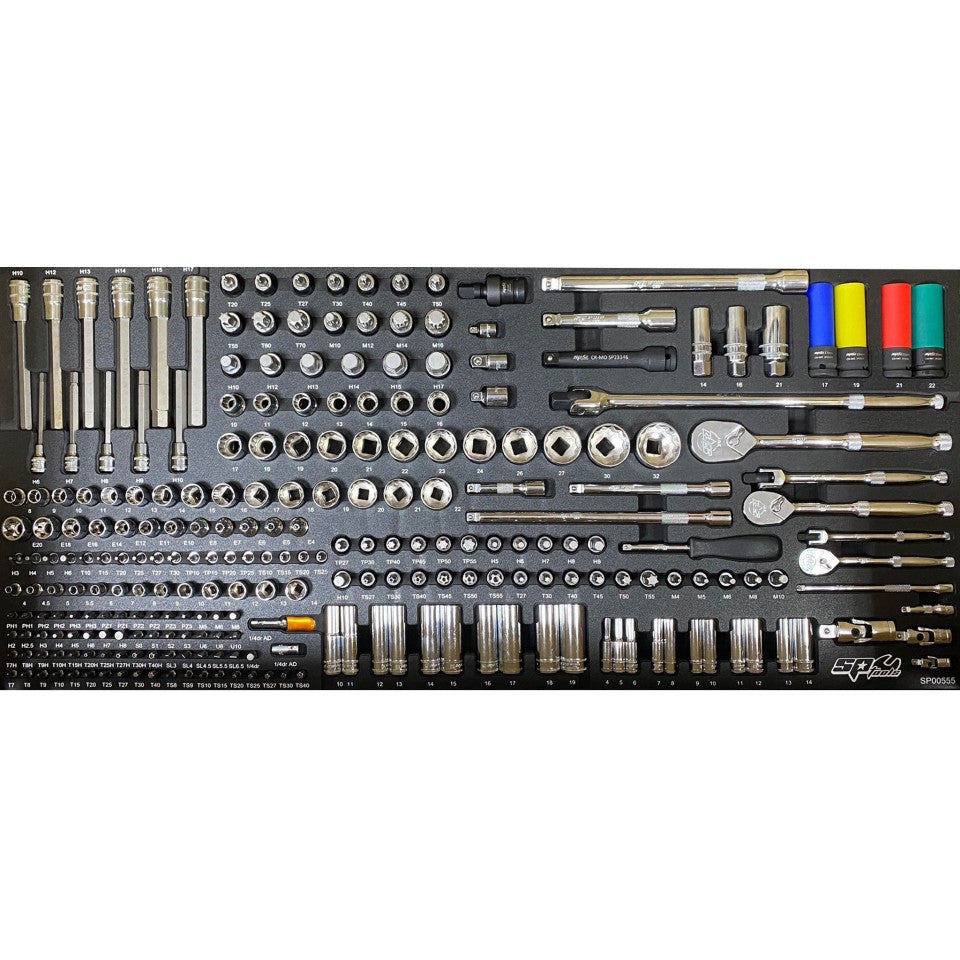 Servante XL 13 tiroirs dont 8 équipés de 400 outils TECH SERIES | SP Tools