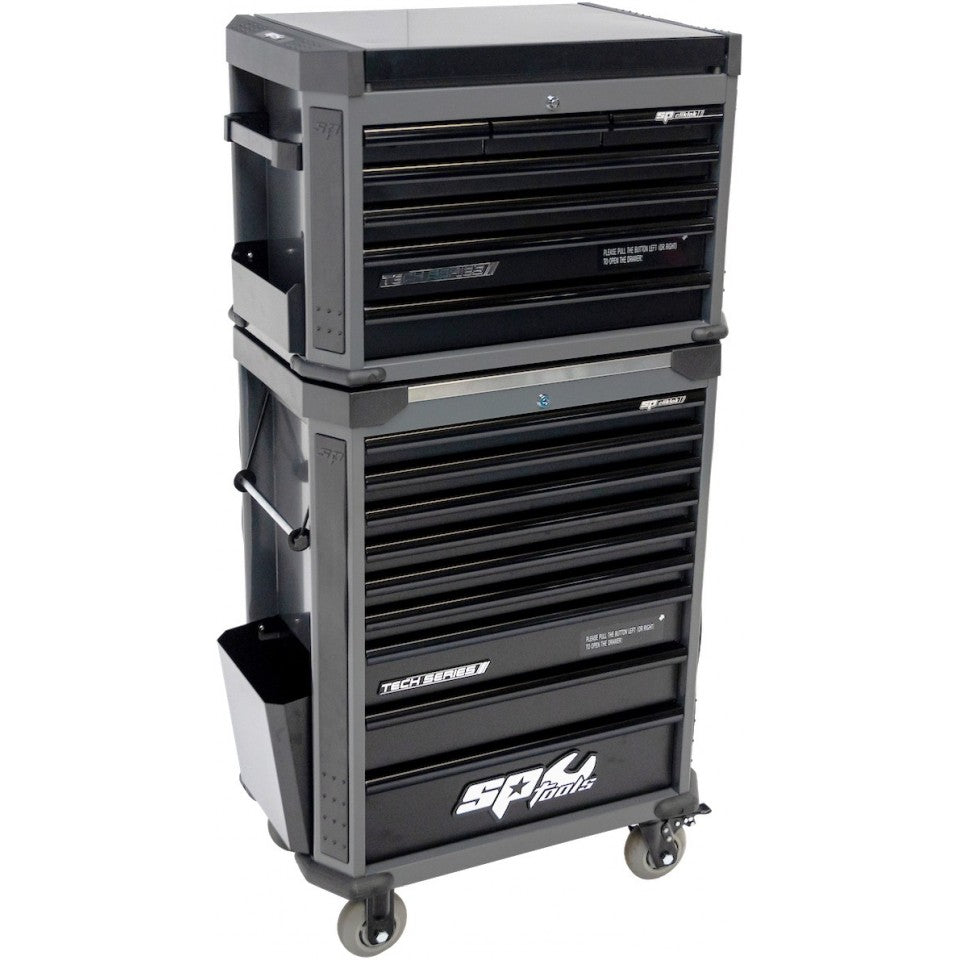 Servante vide + TopBox 16 tiroirs Noire TECH SERIES | SP Tools | SP01050