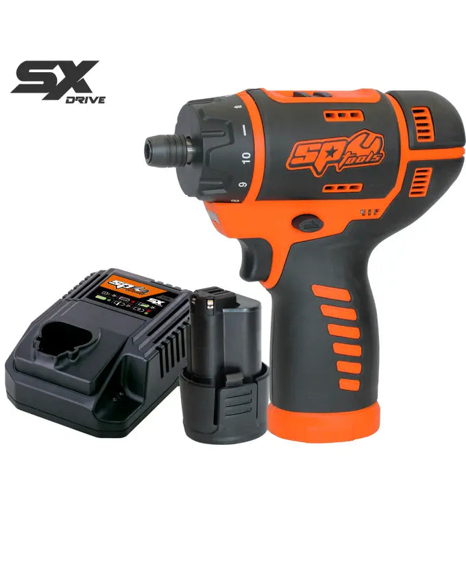 Visseuse à chocs 1/4'' avec embout 12V 2.5 Ah - 17 Nm, 1700 Rpm | SP Tools | SP83210