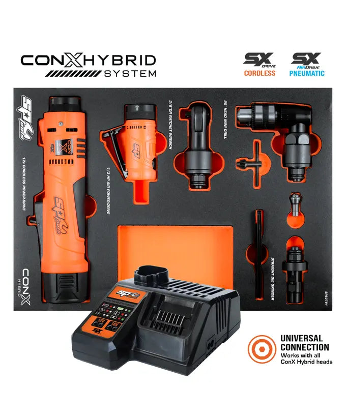 CONX HYBRID SYSTEM - KIT ConX Double Sans fil et Pneumatique Cliquets SX AIR-DRIVE | SP Tools | SP83783